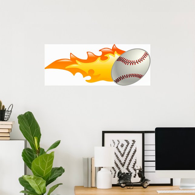 Baseball-Flaming Poster (Von Creator hochgeladen)