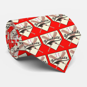 Baseball-Fledermaus und Baseball-Necktie Krawatte