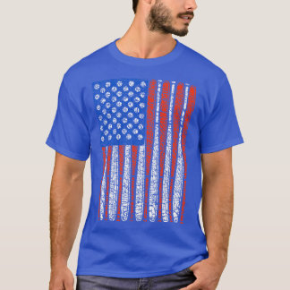 Baseball-Fledermäuse als US-Flagge Vintages Design T-Shirt