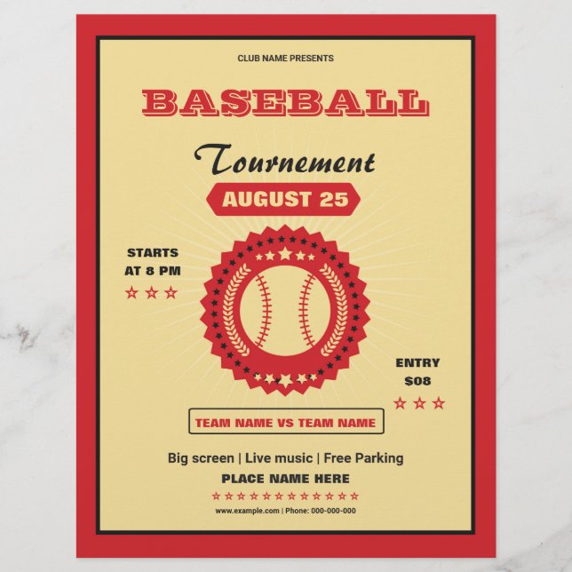 Baseball Flyer (Vorne)