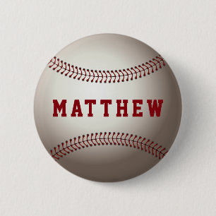 Baseball Form Personalisierter Name Button