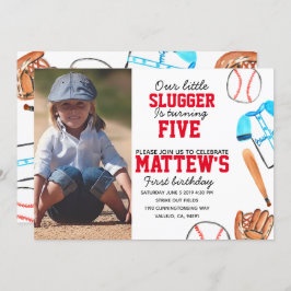 Baseball-Foto-Einladung Einladung