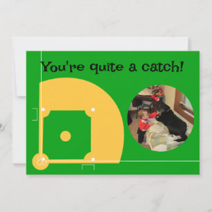 Baseball-Foto-Kind Klassenzimmer-Valentinstag Feiertagskarte