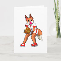 Baseball-Fox mit Baseball-Handschuh