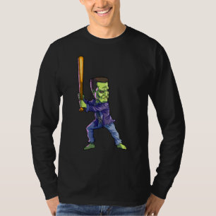 Baseball Frankenstein Halloween Männer Jungen Base T-Shirt