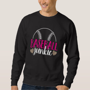 Baseball Frauen Leopardenmuster Baseball Mädchen Sweatshirt