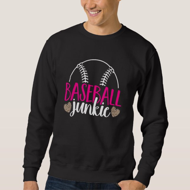 Baseball Frauen Leopardenmuster Baseball Mädchen Sweatshirt (Vorderseite)