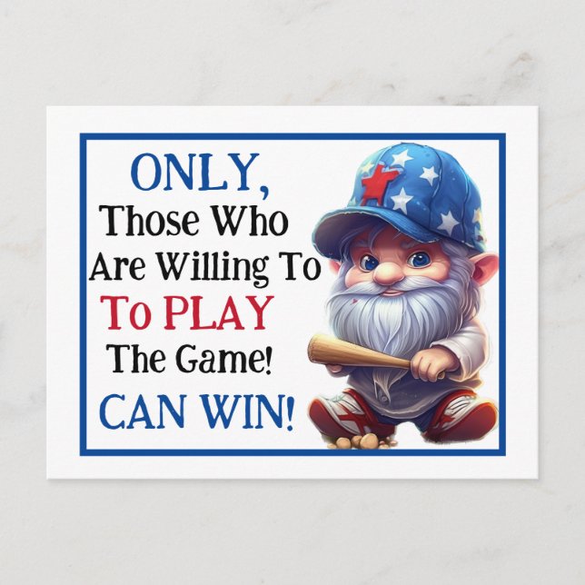 Baseball Fun Postkarte (Vorderseite)