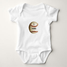 Baseball für personalisierte Bezeichnung Baby Strampler