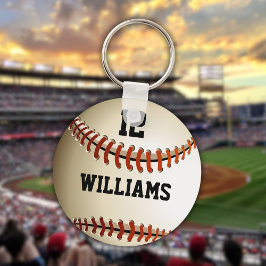 Baseball für personalisierte Bezeichnung Schlüsselanhänger
