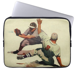 Baseball für Vintage Sportarten, Spieler, der in Z Laptopschutzhülle