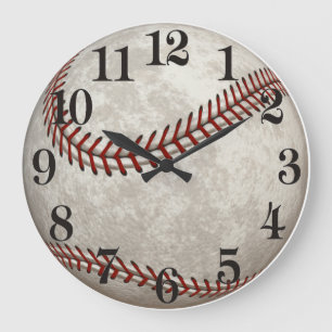 Baseball Game American Past-time Sports Große Wanduhr