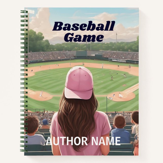 Baseball Game Book Cover Inspiration Notebook Notizbuch (Vorderseite)