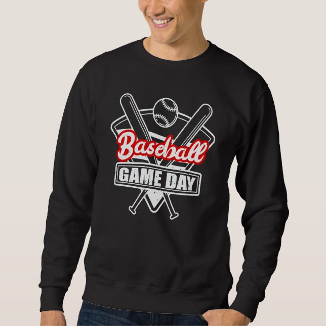 Baseball Game Day Baseball Bat  For Men Kids Women Sweatshirt (Vorderseite)