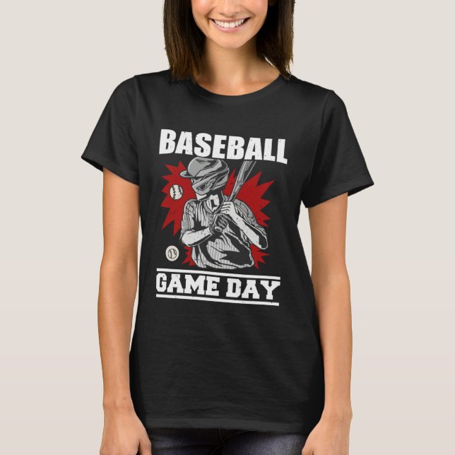 Baseball Game Day Baseball Bat Lovers For Men Kids T-Shirt (Vorderseite)