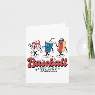 Baseball Game Day Retro Baseball Vibes Sport Fan _ Karte