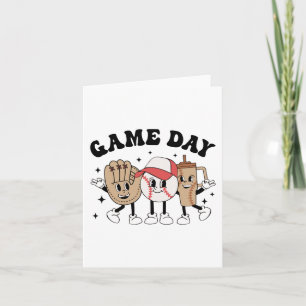Baseball Game Day Vintag Mütter Tag Frauen Männer  Karte