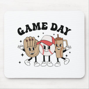 Baseball Game Day Vintag Mütter Tag Frauen Männer  Mousepad