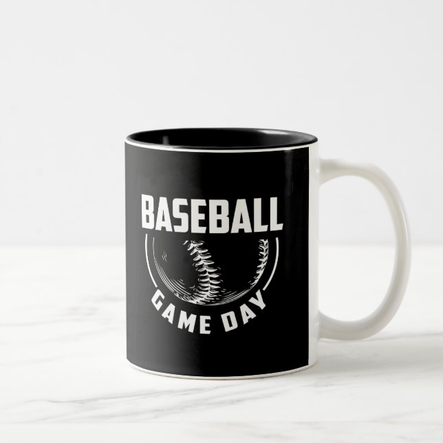 Baseball Game Day Zweifarbige Tasse (Rechts)
