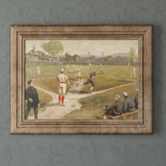 Baseball-Game-Poster der Vintagen 1800er Jahre Poster