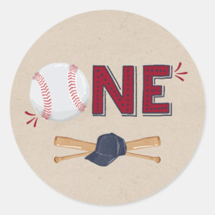 Baseball-Gastgeschenk-Tag Vintag Baseball-Sticker Runder Aufkleber