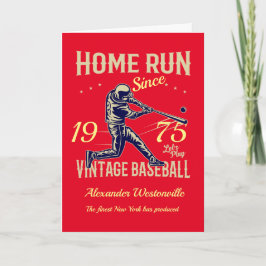 Baseball geben Sie Ihren Namen Jahr Meldung Red Bi Karte