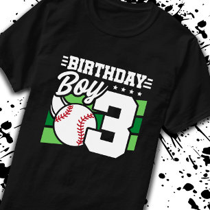 Baseball Geburtstag 3 Jahre alter Junge 3. Geburts T-Shirt