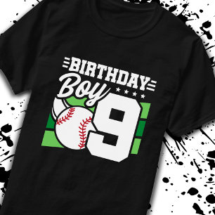 Baseball Geburtstag 9 Jahre alter Junge 9. Geburts T-Shirt