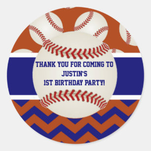 Baseball-Geburtstag danken Ihnen Aufkleber