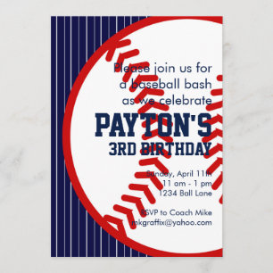 Baseball-Geburtstag Einladung
