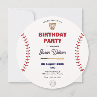 Baseball-Geburtstag Einladung