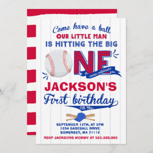 Baseball Geburtstag Einladung Baseball 1. Geburtst