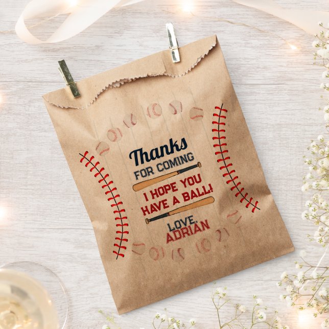 Baseball-Geburtstag Geschenktütchen (Ausgeschnitten)