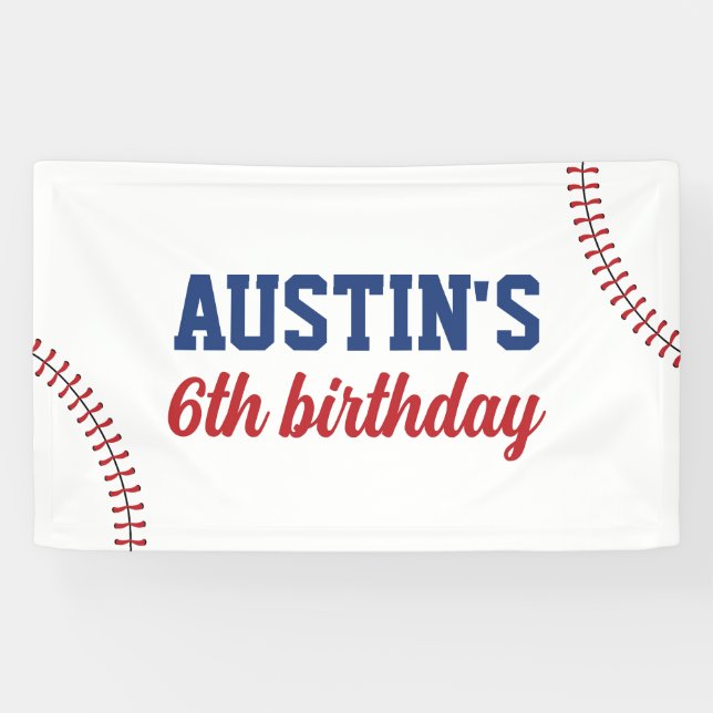 Baseball Geburtstag Hintergrund Rookie Jahr Banner (Horizontal)
