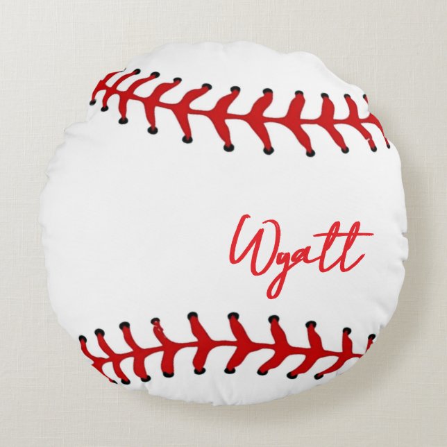 Baseball-Geburtstag  Rundes Kissen (Vorderseite)