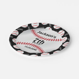 *Baseball-Geburtstagsdesign Personalisieren Pappteller