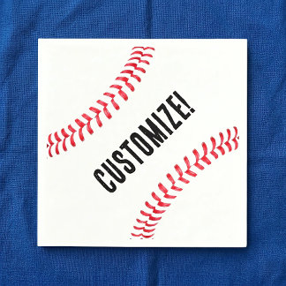 Baseball-Geburtstagsfeier Benutzerdefinierter Name Serviette