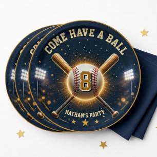 Baseball-Geburtstagsfeier Sport-Thema Pappteller