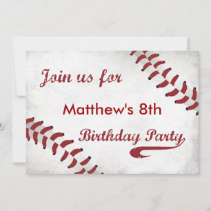 Baseball Geburtstagsparty Einladung