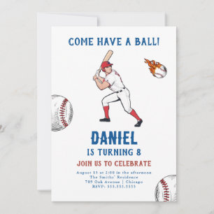 Baseball Geburtstagsparty Einladung