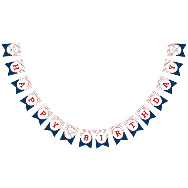 Baseball Geburtstagsparty - Jagdfahnen Wimpelkette (Alle)