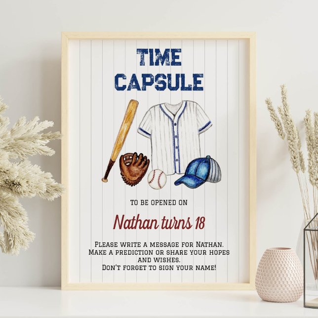 Baseball Geburtstagszeit Kapselzeichen Poster (Von Creator hochgeladen)