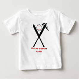 Baseball gekreuzte Fledermäuse und Kappe schwarz,  Baby T-shirt