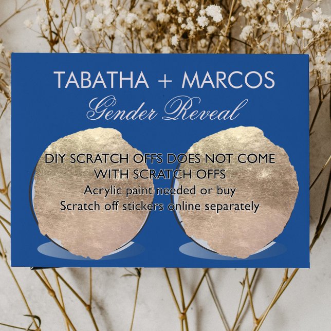 Baseball-Gender-Enthüllung DIY Scratch Cards Ankündigungspostkarte (Von Creator hochgeladen)