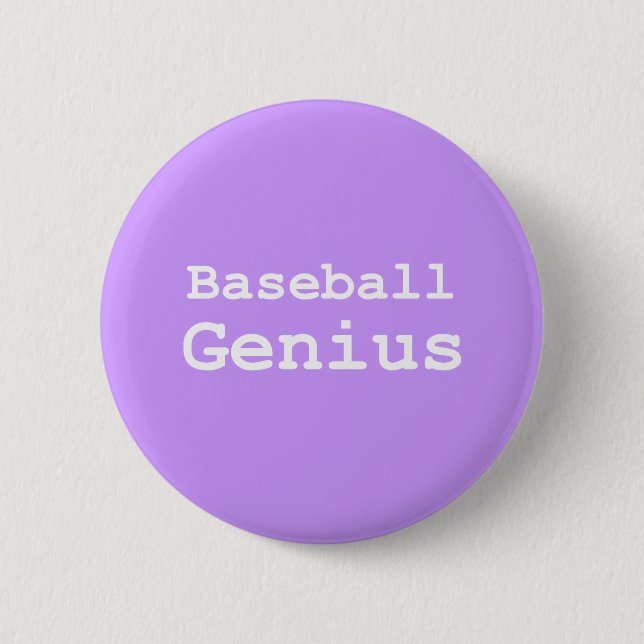 Baseball Genius Geschenke Button (Vorderseite)