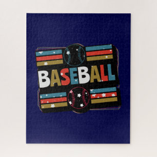 Baseball-Geometrische-Abstrakte-Kunst Puzzle