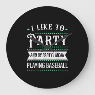 Baseball-Geschenk für Baseball Team Spieler lustig Große Wanduhr
