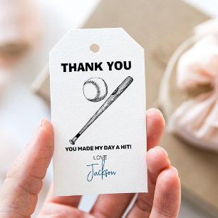 Baseball-Geschenk-Tag, Danke, Tags Geschenkanhänger