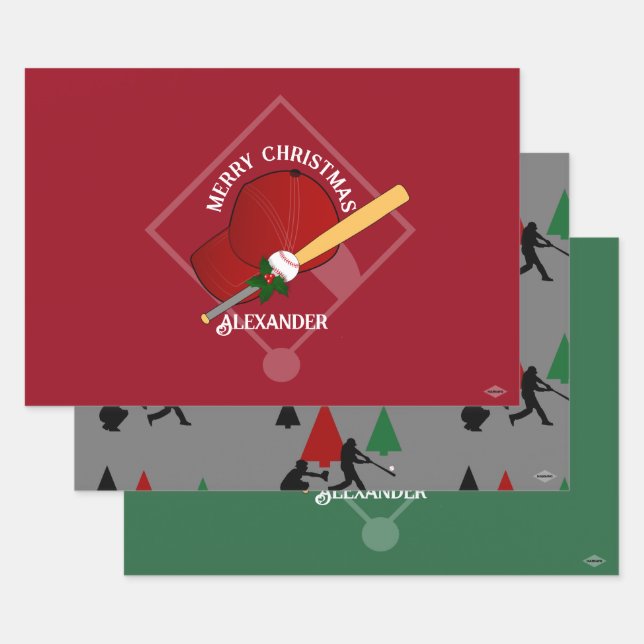 Baseball-Geschenk Wrap HAMbyWG Geschenkpapier Set (Set)