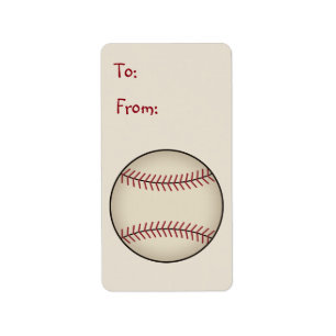 Baseball-Geschenkanhänger-Etikett Adressaufkleber